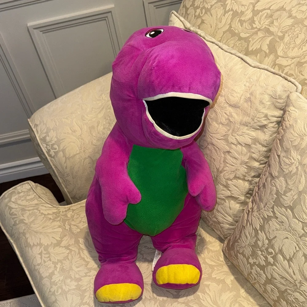 Barney Speak N Sing 2017 Fisher Price Plush Jumbo Large Purple Dinosaur 26" - Picture 2 of 9